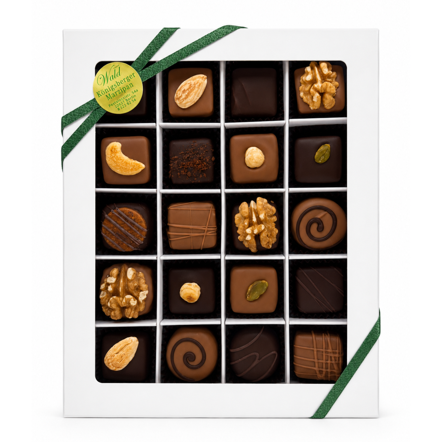20 Marzipanpralinen Geschenkbox