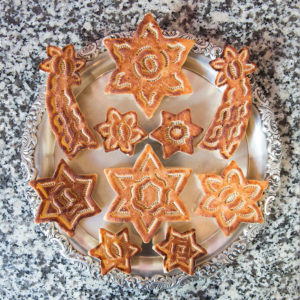 Kleiner geflämmter Weihnachtsstern