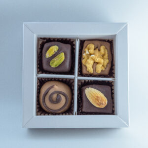 4 Marzipanpralinen Geschenkbox